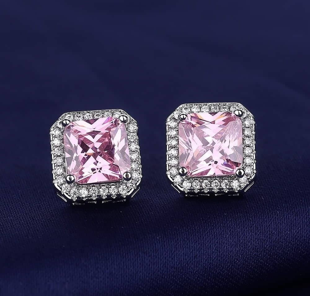 Pink Step Square Sterling Tops