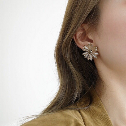 Flower Ear Tops Pair